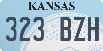 KS license plate 323BZH