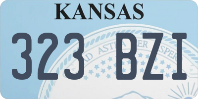KS license plate 323BZI