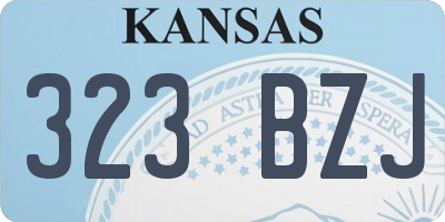 KS license plate 323BZJ