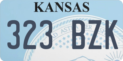 KS license plate 323BZK