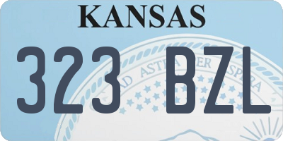KS license plate 323BZL
