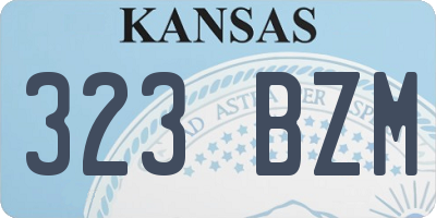 KS license plate 323BZM
