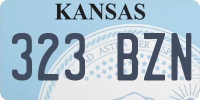 KS license plate 323BZN