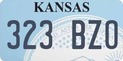 KS license plate 323BZO
