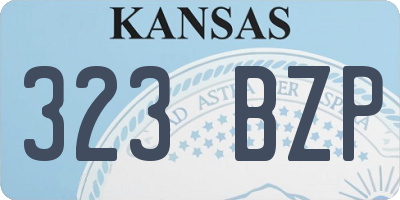 KS license plate 323BZP