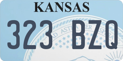 KS license plate 323BZQ