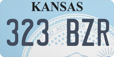 KS license plate 323BZR