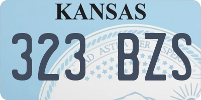 KS license plate 323BZS