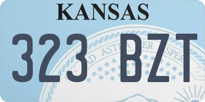 KS license plate 323BZT