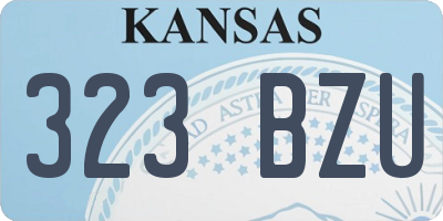 KS license plate 323BZU