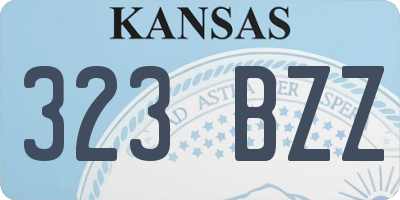 KS license plate 323BZZ