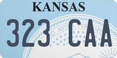 KS license plate 323CAA