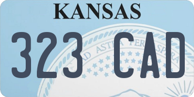 KS license plate 323CAD