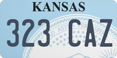 KS license plate 323CAZ