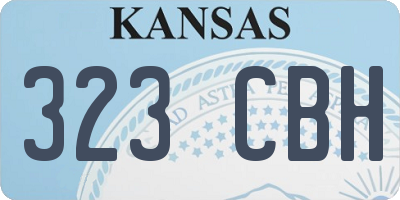 KS license plate 323CBH