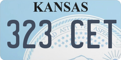 KS license plate 323CET