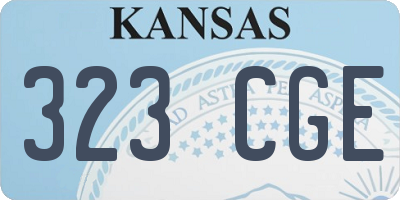 KS license plate 323CGE