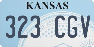 KS license plate 323CGV