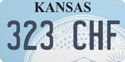 KS license plate 323CHF
