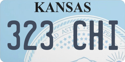 KS license plate 323CHI