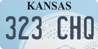 KS license plate 323CHQ