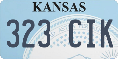 KS license plate 323CIK