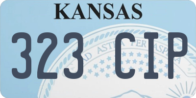 KS license plate 323CIP