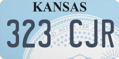 KS license plate 323CJR
