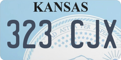 KS license plate 323CJX