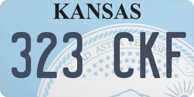 KS license plate 323CKF