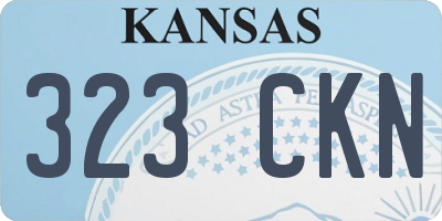 KS license plate 323CKN