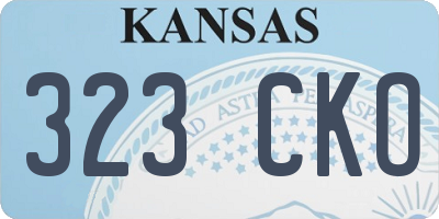 KS license plate 323CKO