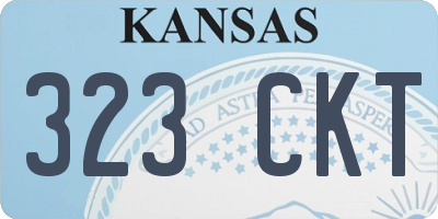 KS license plate 323CKT