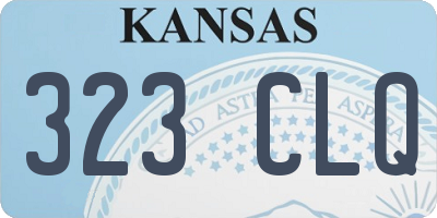 KS license plate 323CLQ