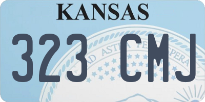 KS license plate 323CMJ