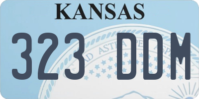 KS license plate 323DDM