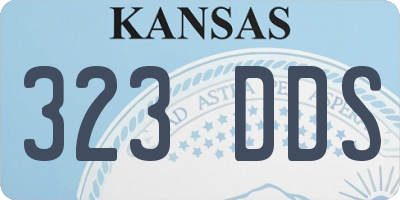 KS license plate 323DDS