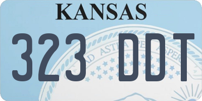 KS license plate 323DDT