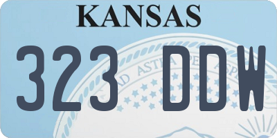 KS license plate 323DDW