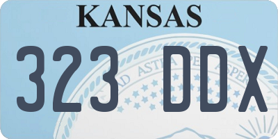 KS license plate 323DDX