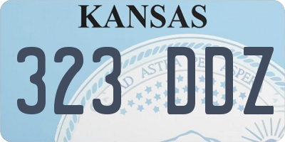KS license plate 323DDZ