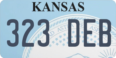 KS license plate 323DEB