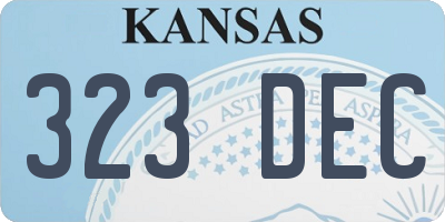 KS license plate 323DEC