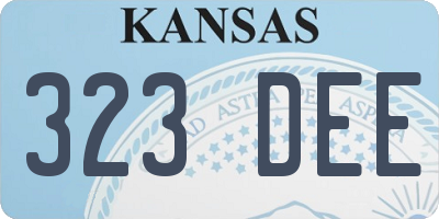 KS license plate 323DEE