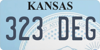KS license plate 323DEG