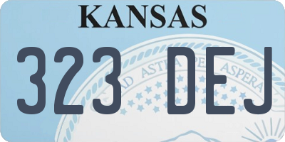 KS license plate 323DEJ