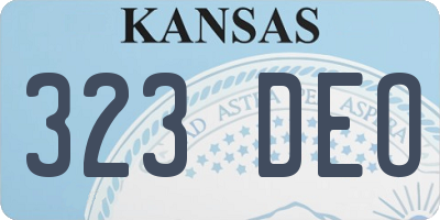 KS license plate 323DEO