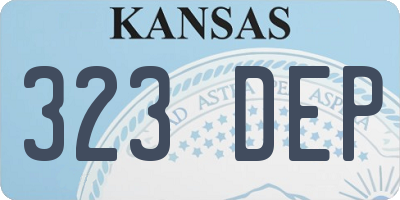 KS license plate 323DEP