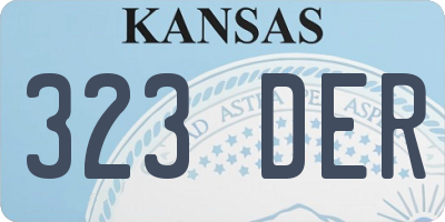 KS license plate 323DER