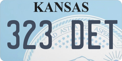 KS license plate 323DET